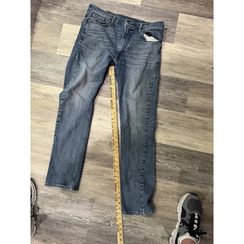 Levis Slim Fit Straight Leg 513 Jeans Mens 36x30 Blue Denim Cotton Light Wash